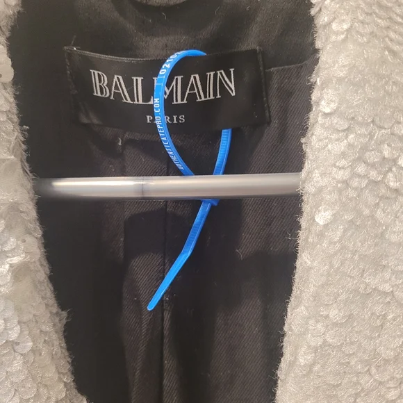Balmain Sequins Double Breasted Silver Blazer 38